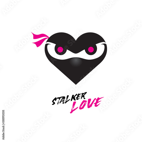 Stalker Love
a combination of Love or Heart shape with cute ninja head