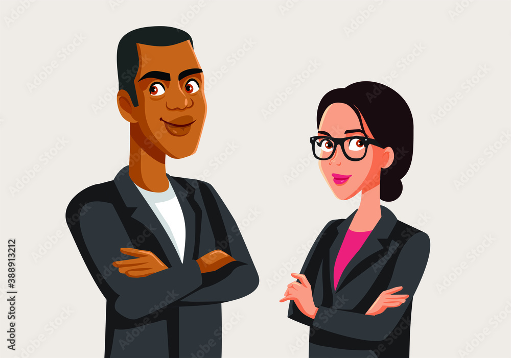 Team of Business People Standing and Smiling Team of Business People Standing and Smiling