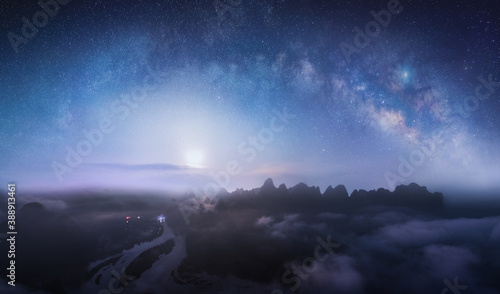 Guilin night starry sky photography pictures