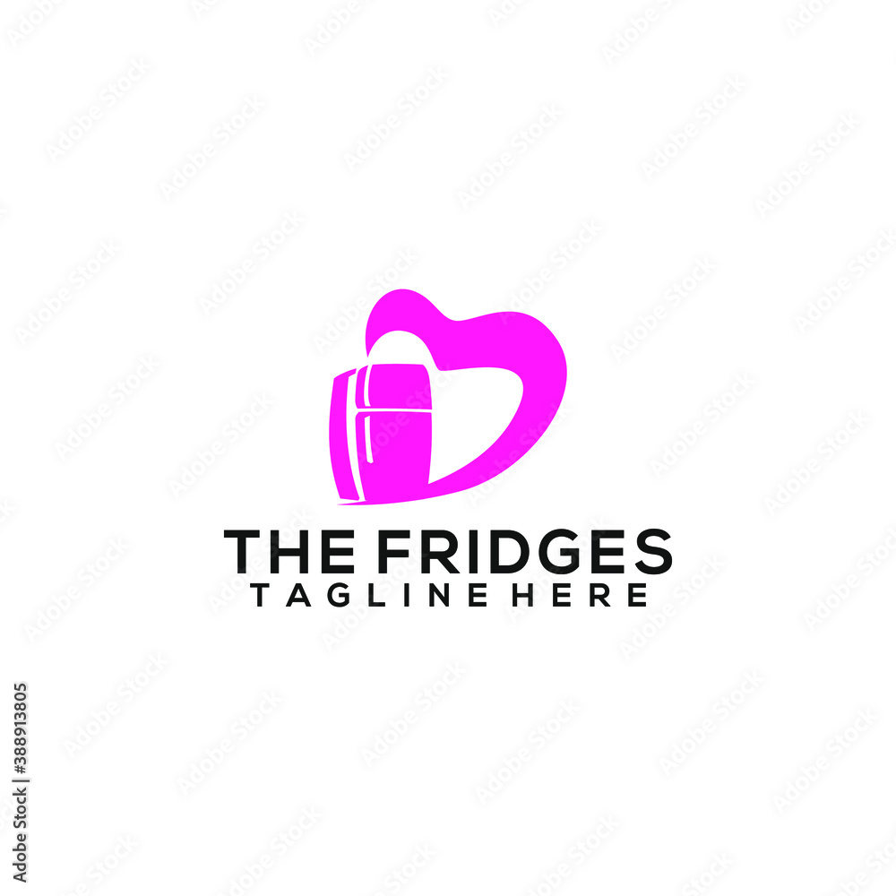 The fridges logo template vector