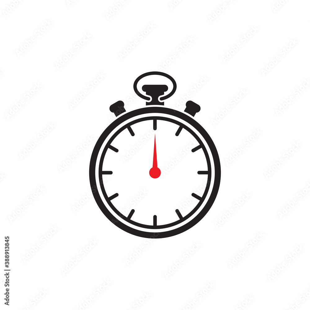 Stopwatch icon design template vector isolated illustration Stopwatch icon design template vector isolated illustration