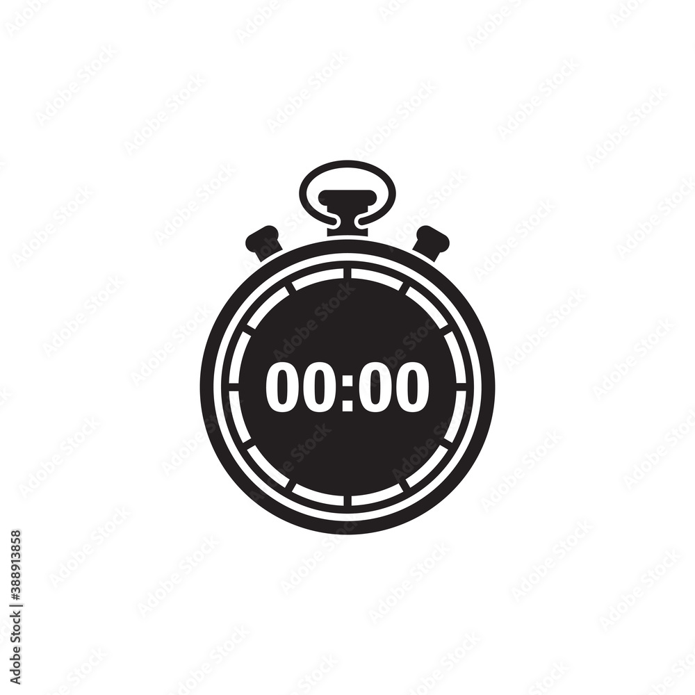 Stopwatch icon design template vector isolated illustration Stopwatch icon design template vector isolated illustration