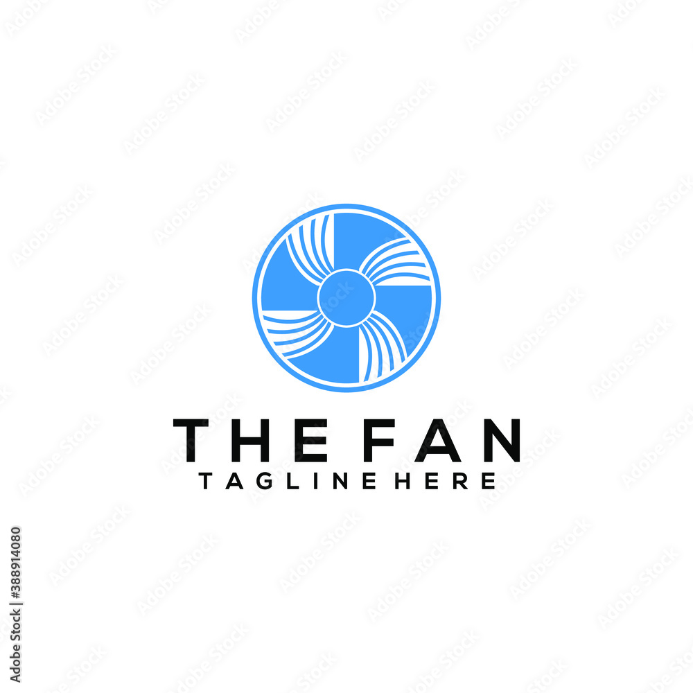 The fan logo concept vector. Fan logo template The fan logo concept vector. Fan logo template