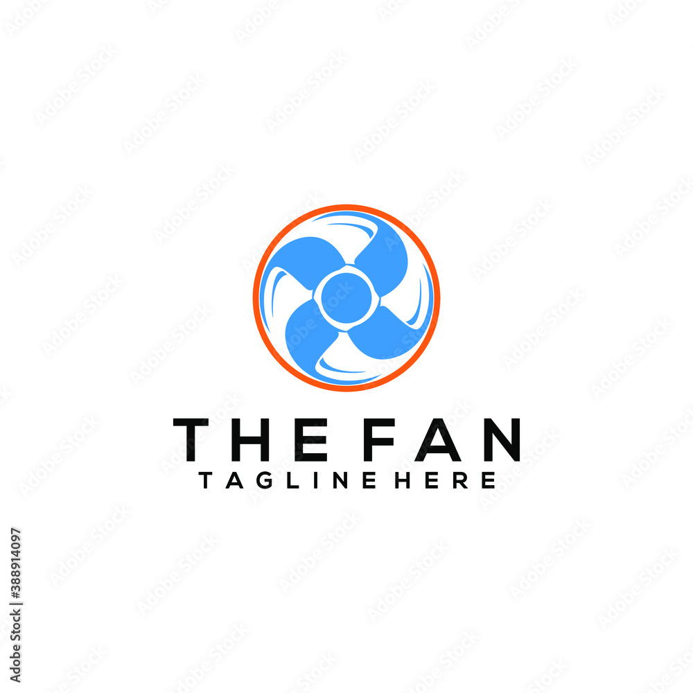 The fan logo concept vector. Fan logo template The fan logo concept vector. Fan logo template