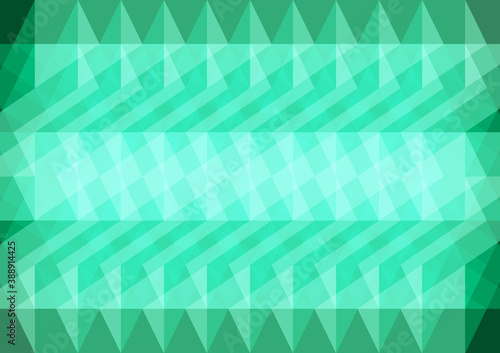 Polygon abstract on a green background. Light green vector shining triangular pattern. An elegant bright illustration. The triangular pattern for your business design.