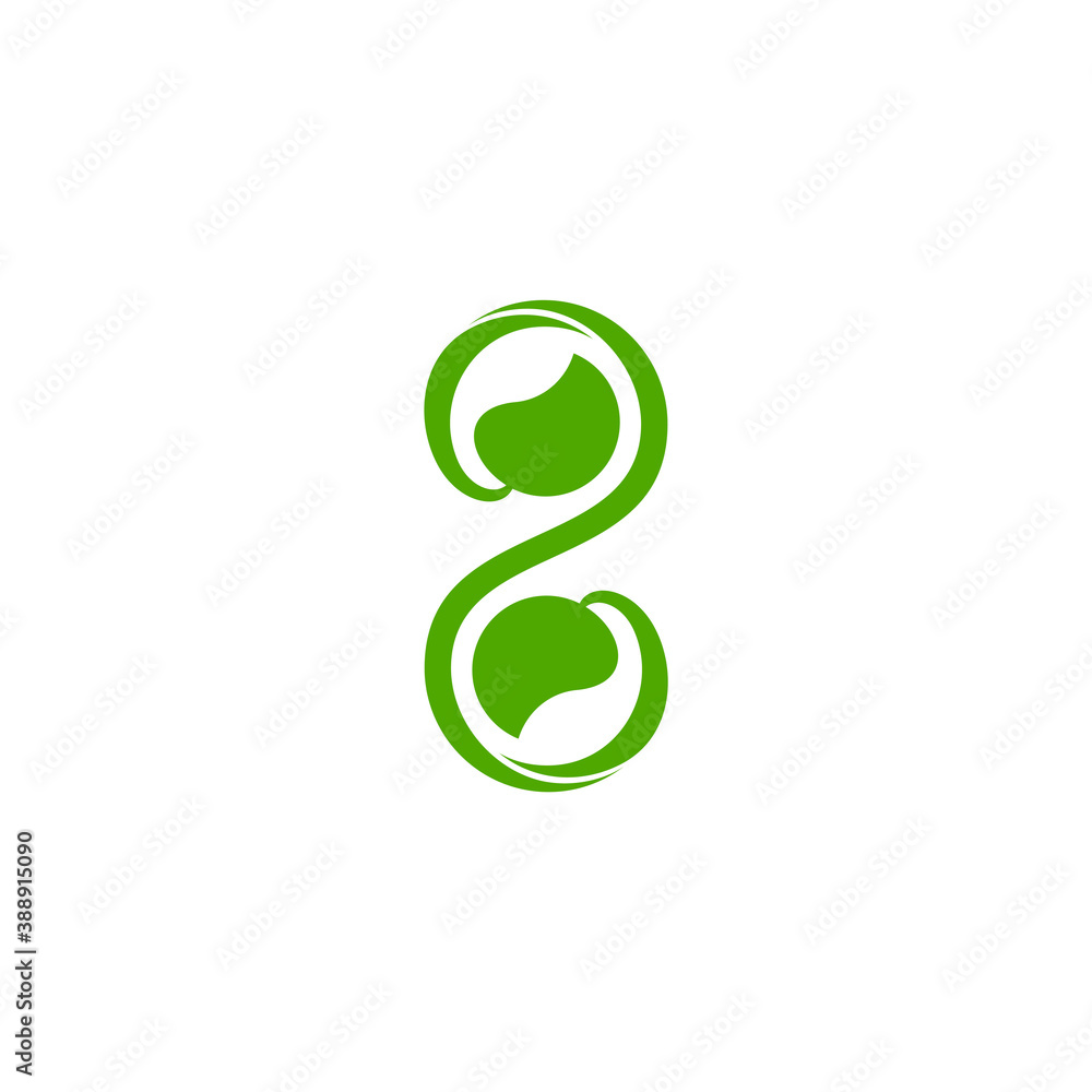number 2 leaf swirl spiral infinity symbol logo vector number 2 leaf swirl spiral infinity symbol logo vector