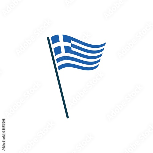 greece flag icon vector illustration design template