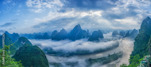 Photographic picture of the landscape of Yangsu, Guilin, China photo