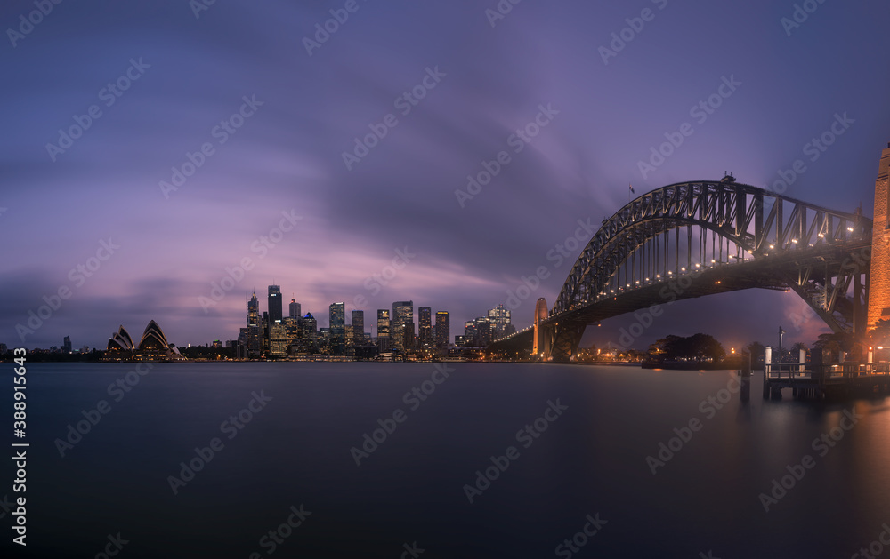 Photography of Sydney city night scene in Australia