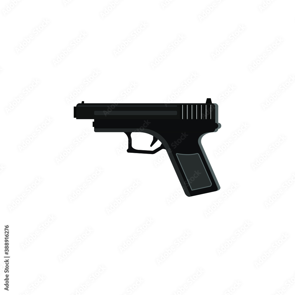 Gun icon isolated on white background from law and justice collection. Vector illustration. EPS10 Gun icon isolated on white background from law and justice collection. Vector illustration. EPS10