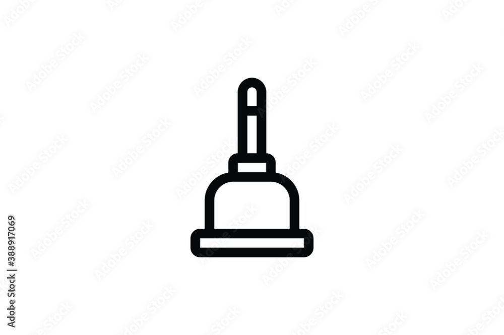 Cleaning Outline Icon - Plunger Cleaning Outline Icon - Plunger