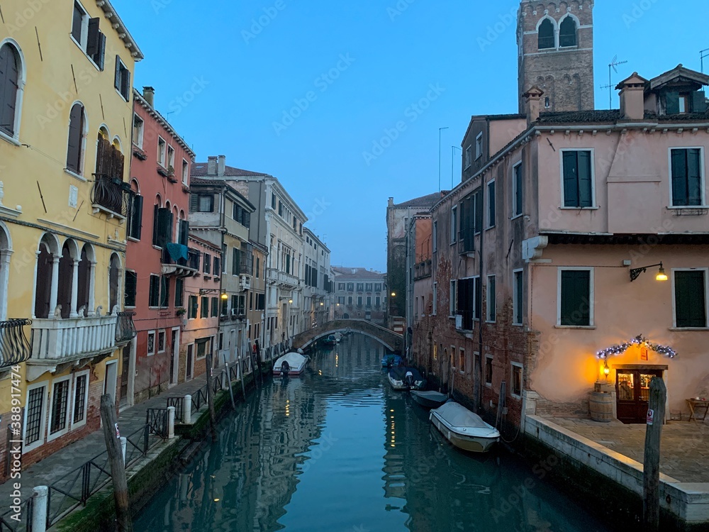Canal in Venice in the evening