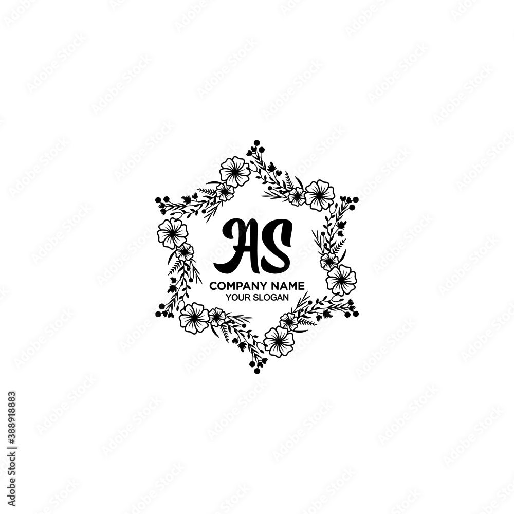 Initial AS Handwriting, Wedding Monogram Logo Design, Modern Minimalistic and Floral templates for Invitation cards Initial AS Handwriting, Wedding Monogram Logo Design, Modern Minimalistic and Floral templates for Invitation cards