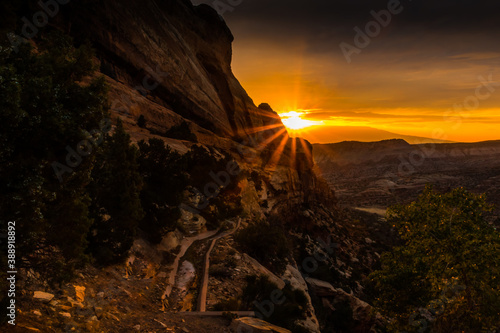 Sunrise Over The Devils Kitchen  Colorado National Monument  Colorado  USA