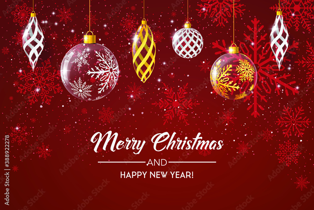 Merry christmas and happy new year background. Realistic christmas elements. Merry christmas and happy new year background. Realistic christmas elements.