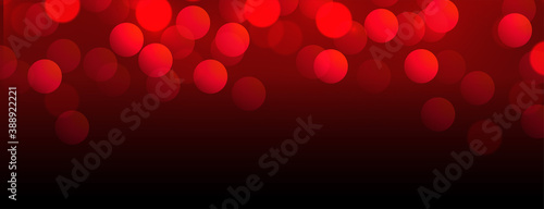 beautiful red bokeh banner with text space