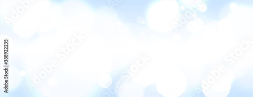 abstract bokeh blurred banner on light sky background