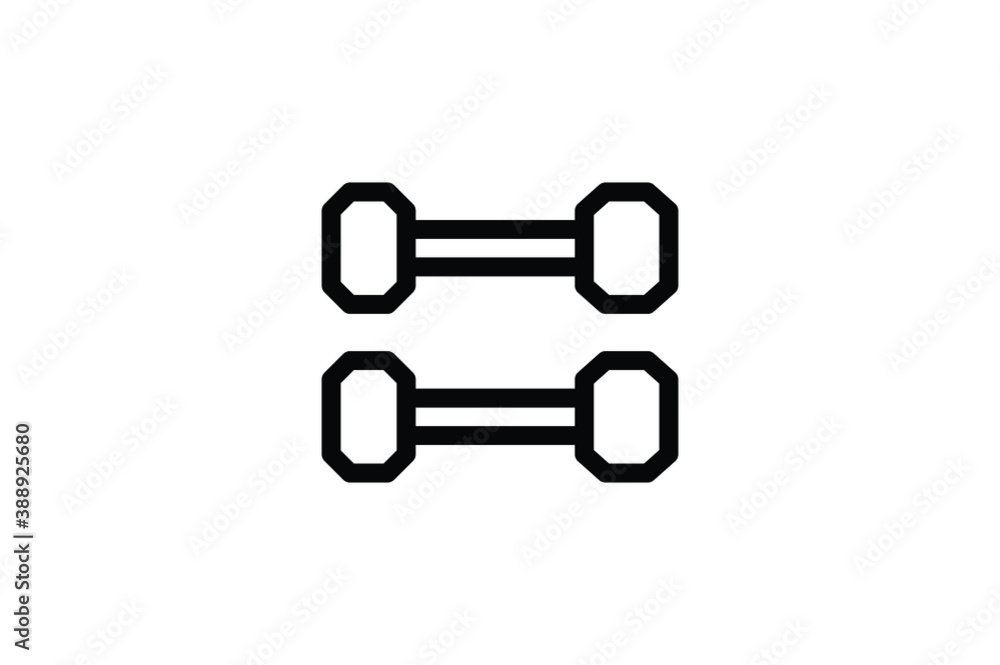 Physiotherapy Outline Icon - Barbells Physiotherapy Outline Icon - Barbells