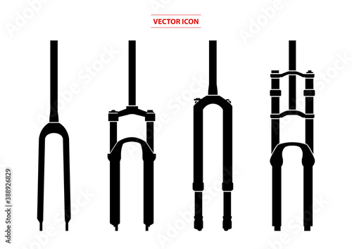 Bicycle forks vector icon