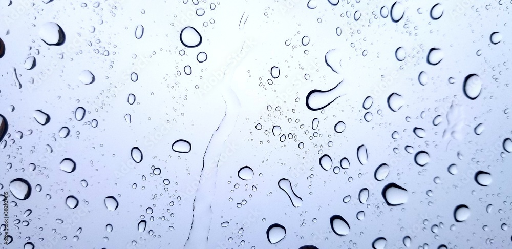 water drops on glass in car hi res 