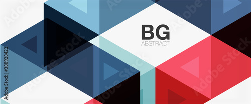 Mosaic triangle pattern abstract background for cover, banner, flyer and poster and other template