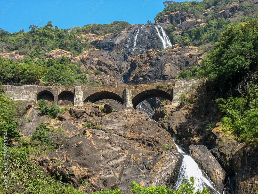 Milky waterfall of Goa called Dudhsagar Falls