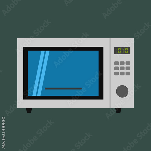 Vector illustration of kitchen microwave.