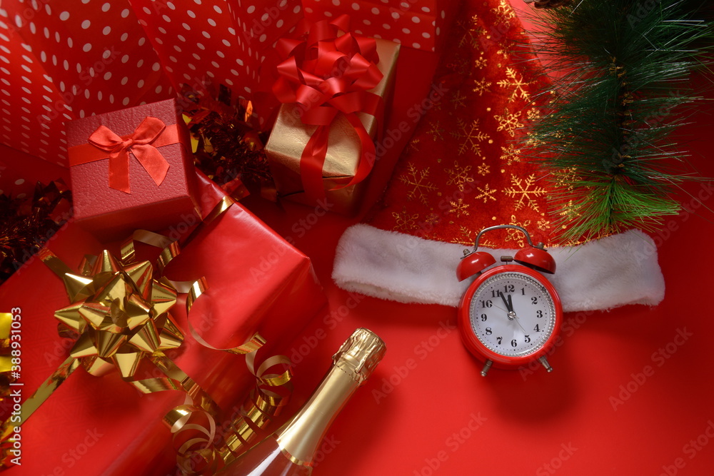 New Year and Christmas gifts/Greeting card with free space New Year and Christmas gifts/Greeting card with free space