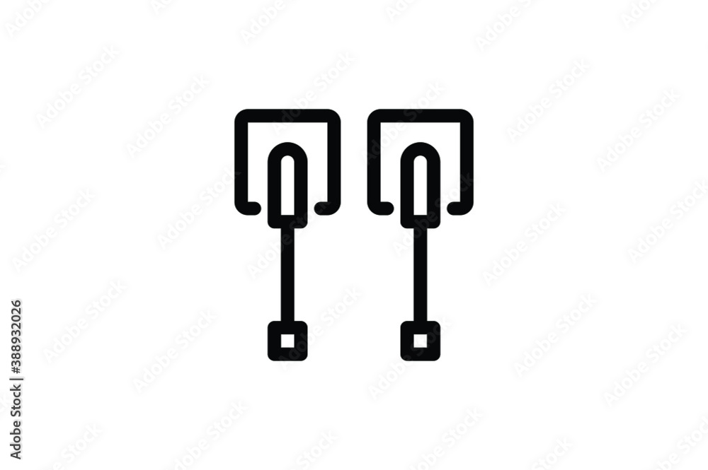 Physiotherapy Outline Icon - Electric Monitoring Physiotherapy Outline Icon - Electric Monitoring