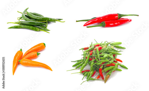 fresh chili an isolated on white background