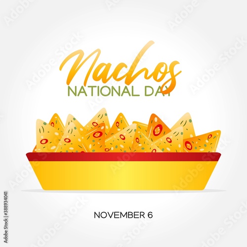 Nachos National Day Vector Illustration. Suitable for greeting card, poster and banner.
