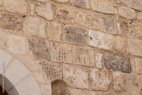 The House Kiva - Armenian cemetery in the Armenian quarter of the old city in Jerusalem, Israel