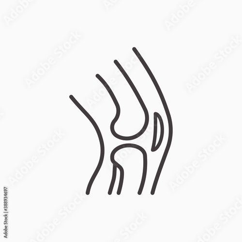 Knee line icon on white background.