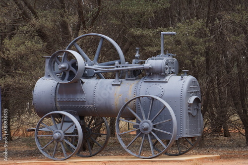 Grey old steam engine , Charleville western Queensland.