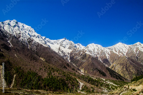 Beautiful River flowing though Chitkul 