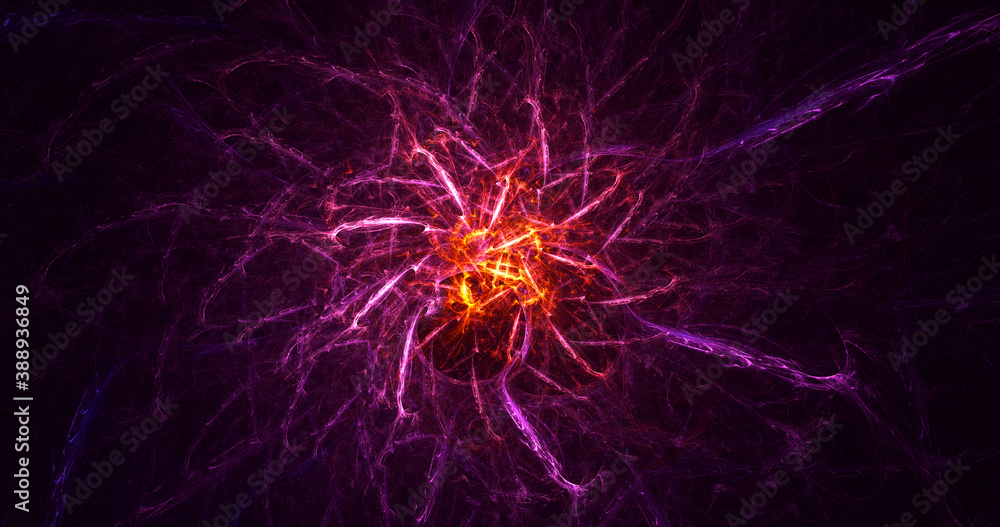 3D rendering abstract red fractal light background 3D rendering abstract red fractal light background