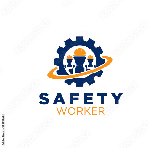 worker care logo designs simple for construction service