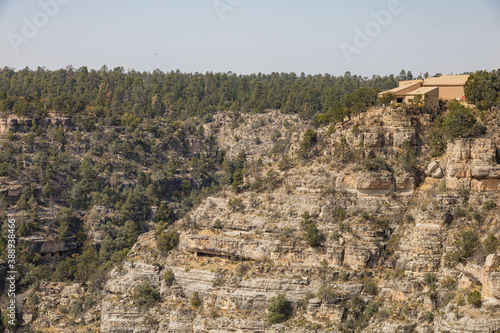 Sunny view of the Walnut Canyon National Monument