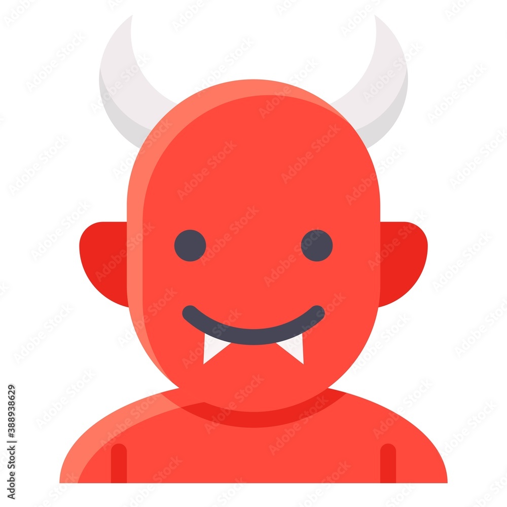 Devil avatar, Halloween costume vector icon Devil avatar, Halloween costume vector icon
