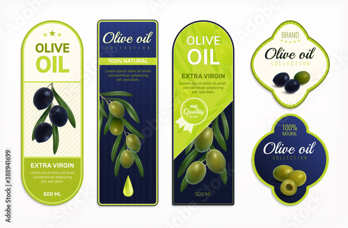 Olive Oil Labels Set