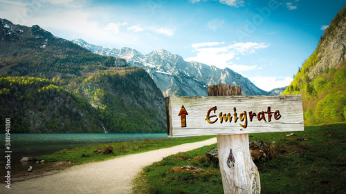 Street Sign to Emigrate