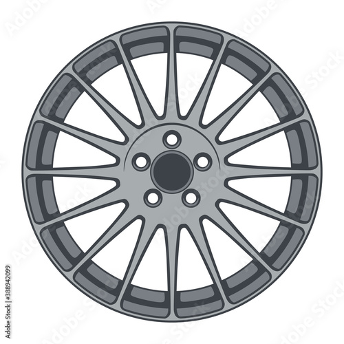 car wheel illustration for conceptual design