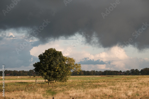 Schwarze Wolken als Zeichen für Unwetter photo