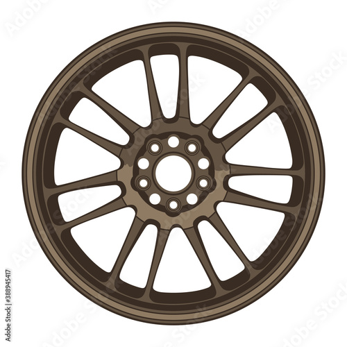 car wheel illustration for conceptual design
