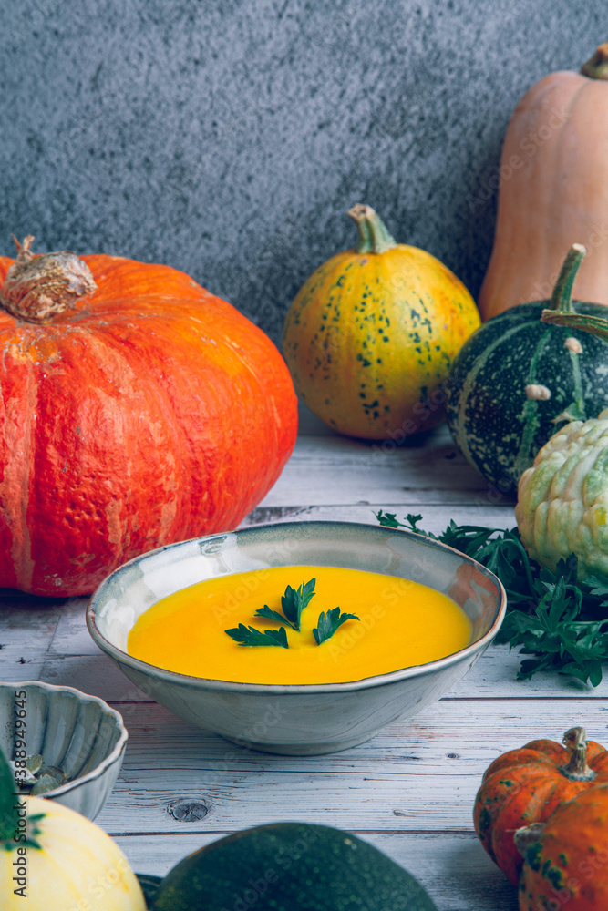 pumpkin soup in a bowl pumpkin soup in a bowl
