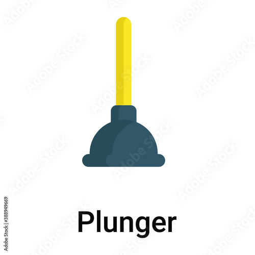 plunger flat vector icon