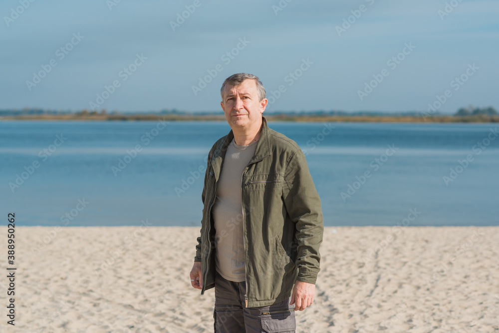Psychology portrait of mature man, emotion on a face, stress, crisis of middle age Psychology portrait of mature man, emotion on a face, stress, crisis of middle age