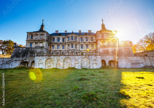 Ukranian old palace castle Pidhirtsi. Location place Pidhirtsi village, Lviv region, Ukraine, Europe. photo