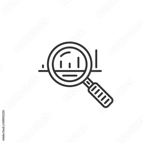 Financial analysis, business analysis concept. Analytics icon. Business financial forecast sign. Vector black icon.