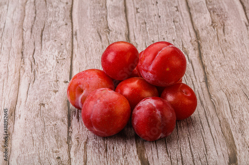 Ripe sweet tasty red plum